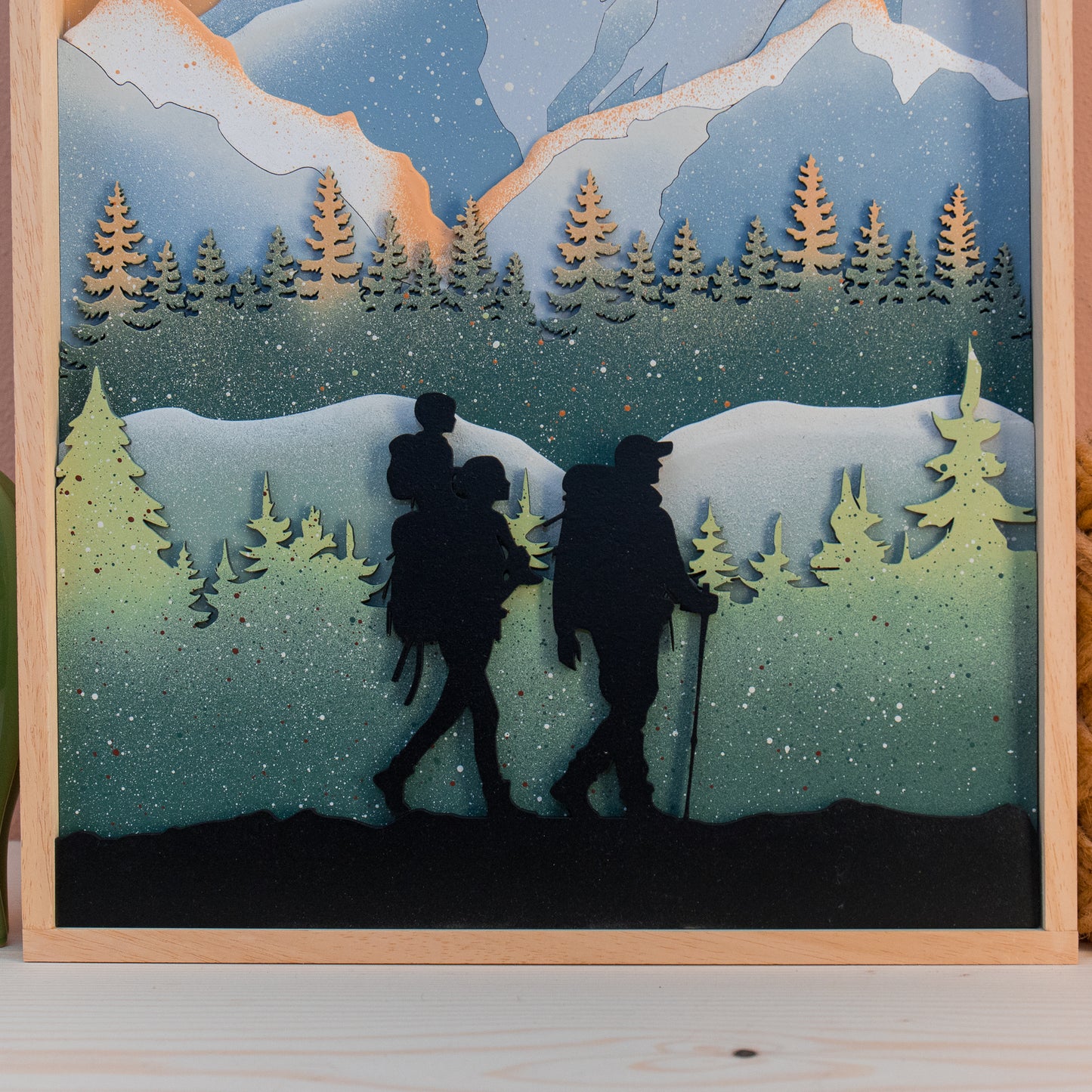 Quadro "Escursionisti" ROSA - Grande