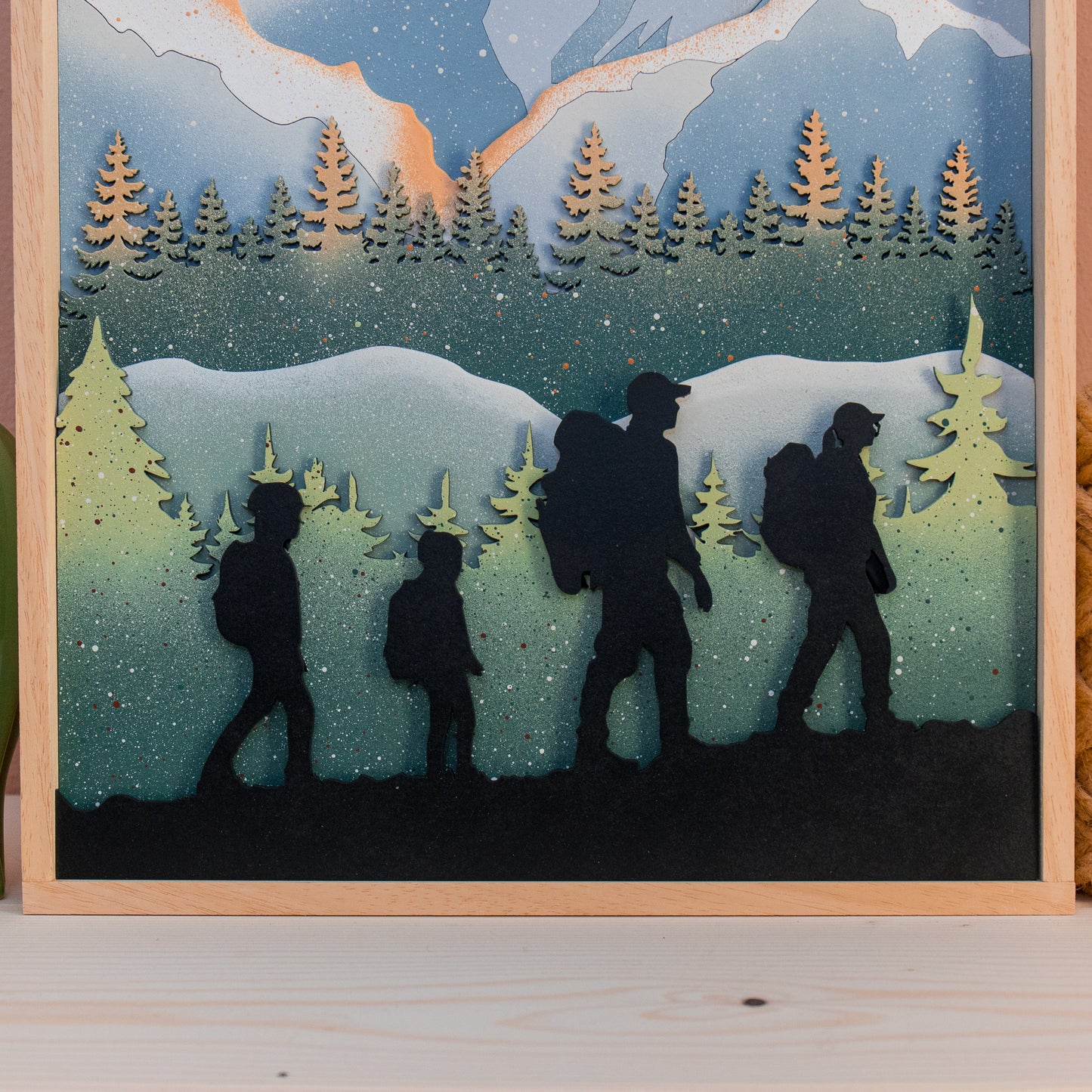 Quadro "Escursionisti" ROSA - Grande