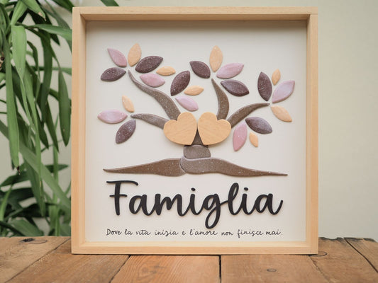 Quadro “Famiglia” con albero della vita