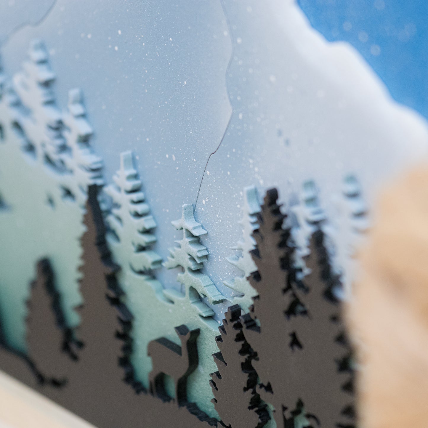 Quadro montagna di notte