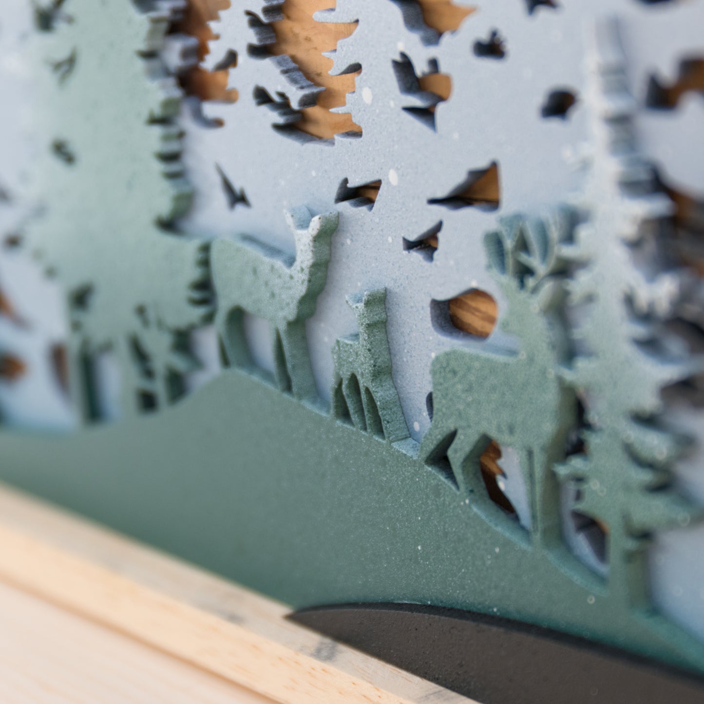 Quadro montagna legno grezzo